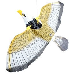 Decoraciones de jardín Fake Flying Hawk Señuelo Dispositivos de disuasión de aves Ahuyenta a los pájaros Repelente para espantapájaros Patio Repelente Águila 230721