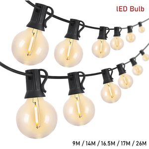 Décorations de jardin Festoon LED Globe Guirlande Lumineuse Fée LED G40 Extérieur Pour Fête De Noël Jardin Guirlande Décorative Lampe Rue Patio Arrière-cour 230809