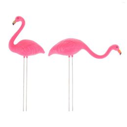 Décorations de jardin Flamingo Stake Yard Ornement Décoration Sculpture Outdoor Cake Topper