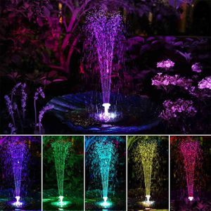 Décorations de jardin Pompe de fontaine solaire flottante 6 styles d'eau alimenté par panneau LED lumières bain d'oiseaux jardin piscine étang décoration de pelouse Dro Dhzvt