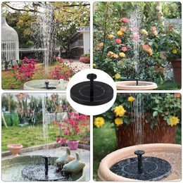 Décorations de jardin Fountain Light Water Pompe Solar Solar Bird Bath avec LED Facile Installation Auto pour