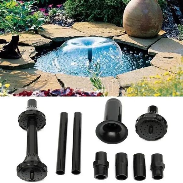 Ensemble de connecteurs de buse de pompe de fontaine, décorations de jardin, têtes de pulvérisation de cascade en plastique multifonctions pour piscine et étang Submersible