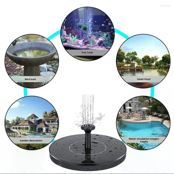 Décorations de jardin Pompe Fountain Solar High Efficacité Eau avec fonction Auto ON / OFF pour décoration de bain d'oiseaux Facile