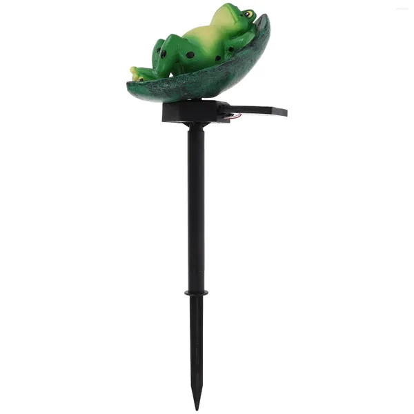 Décorations de jardin en forme de grenouille, lampe solaire sur piquet, alimentée par lampe de pelouse et de cour