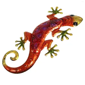 Décorations de jardin Gecko pendentif décoration murale Vintage maison Statue artisanat coloré parure fer Reptile brumisateur
