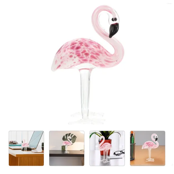 Décorations de jardin Glacé Flamingo Ornement Table à manger Centres de table Cristal pour bureau