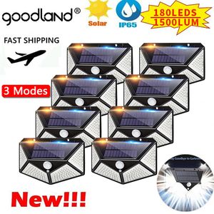 Garden Decorations Goodland 180 100 LED Solar Light Outdoor Lamp aangedreven zonlicht Waterdichte PIR Motion Sensor voor decoratie 221202