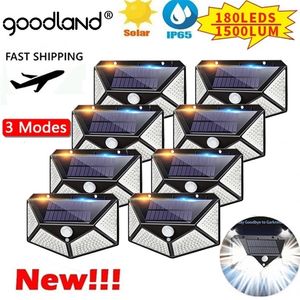 Garden Decorations Goodland 180 100 LED Solar Light Outdoor Lamp aangedreven zonlicht Waterdichte PIR Motion Sensor voor decoratie 221116