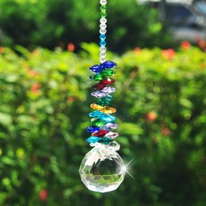 Décorations de jardin H D Chakra Sun Catcher 40mm Clear Crystal Ball Prism Rainbow Octogone Perles Ornements Suspendus Suncatcher 230422