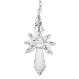 Décorations de jardin HD suspendus prismes en cristal clair pendentif ange gardien vacances ornements d'arbre de Noël Suncatcher souvenir de mariage 230822