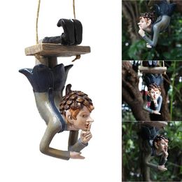 Tuindecoraties Hangende elf ornamenten Home Decor beeldje voor patio hek tuinboomvakantie 230504