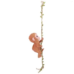 Decoraciones de jardín colgante mono colgante estatua de resina adorable figura patio árbol ornamento
