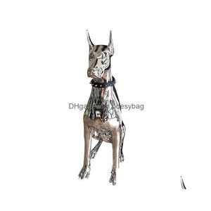 Garden Decoraties Home Decor Scpture Doberman Dog groot formaat Art Animal Statues Figurine Room Decoratie DHJFS