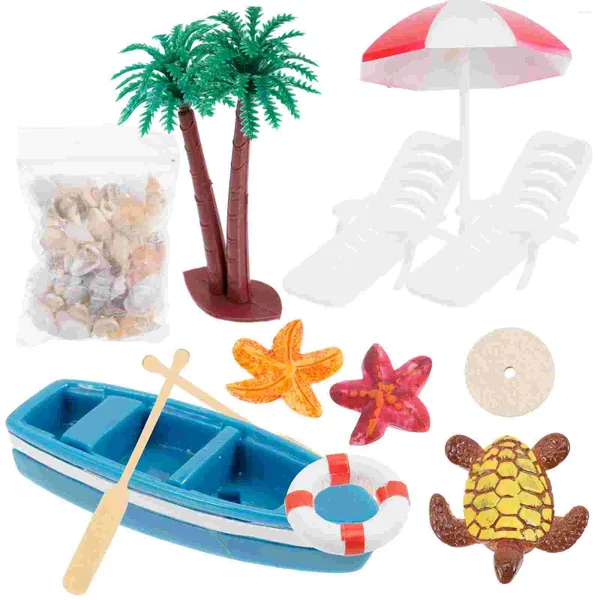 Decoraciones de jardín casa decoración de la casa de muñecas de playa juguetes para niños accesorios de micro escena sombrero