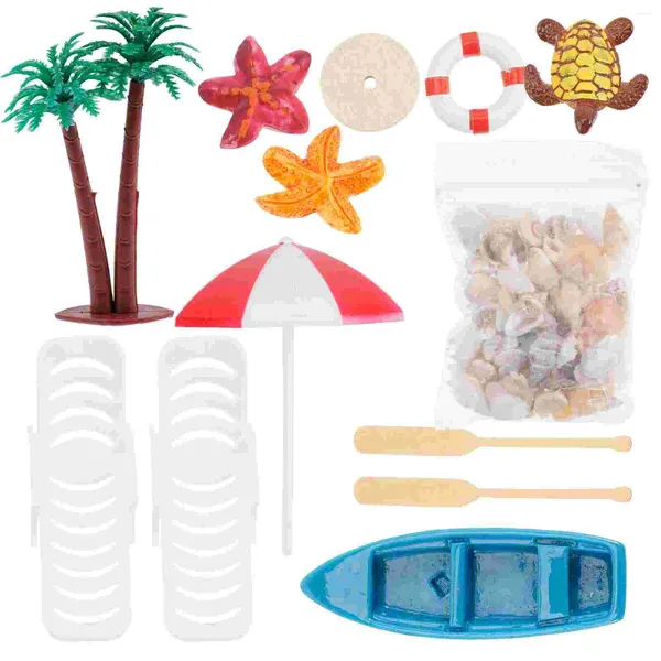 Decoraciones de jardín Casa Juguetes de playa Mini accesorios Decoración Niños Paraguas Micro Escena Diseño Accesorios Plástico Niño Estilo de verano Adorno