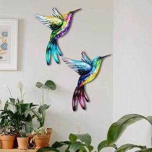 Tuindecoraties Iron Bird hanger Outdoor hanging ornament voor woningdecor multicolor 25 19 3cm 1 pk Hummingbird Metal Crafts
