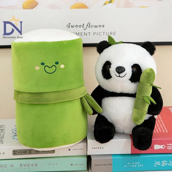 Decoraciones de jardín Kawaii bambú panda muñeca muñecas juguetes juguetes de almohada de peluche suave para niñas novia chidren regalos de cumpleaños