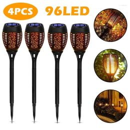 Décorations de jardin pelouse lampe de danse PATION PATIO IMPHERPORER LED SOLAR LEDS SOLAR TORCH FLAME FLAME FLICHEUR DE SOIR LEUR 96