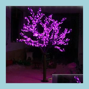 Decorazioni da giardino Led Artificiale Cherry Blossom Tree Light Christmas 1 040Pcs Bbs 2M / 6 5Ft Altezza 110/220Vac Uso esterno antipioggia Dhe3X