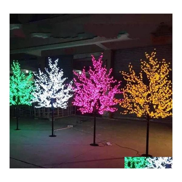 Décorations de jardin LED Artificial Cherry Blossom Tree Light Christmas 1248PCS BBS 2M / 6,5 PtHeU