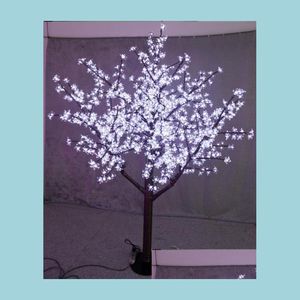 Décorations De Jardin Led Lumière De Noël Arbre De Fleurs De Cerisier 480Pcs Bbs 1 5M / 5Ft Hauteur Utilisation Intérieure Ou Extérieure Drop Rainproof Delivery Dhmee