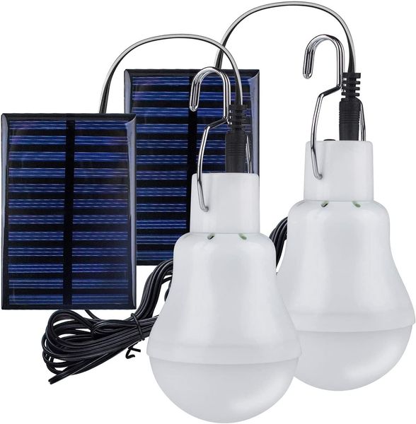 Decoraciones de jardín LED Bombilla solar Luz impermeable al aire libre 5V Carga USB Colgante Luz solar de emergencia Lámpara alimentada Portátil Potente Casa interior 221202