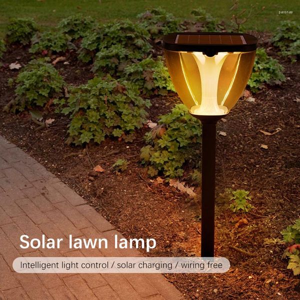 Decoraciones de jardín Lámpara solar LED Luces de antorcha impermeables al aire libre Camino Paisaje Césped Luz de pared para decoración de patio Cuatro estilos