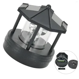 Décorations de jardin LED Lampe de pelouse rotative à énergie solaire avec panneaux de charge rapide pour éclairage public étanche extérieur