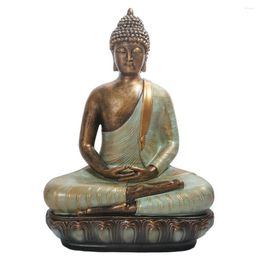 Tuindecoratie Lichtgewicht Zitten Mediteren Binnen E Buiten Standbeeld Getextureerde bronzen afwerking voor huisdecoratie