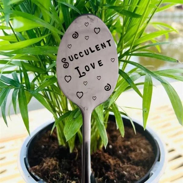 Marqueur de décorations de jardin avec Slogans, forme de cuillère Unique, étiquette de plante décorative significative pour décoration d'amitié, DIY bricolage