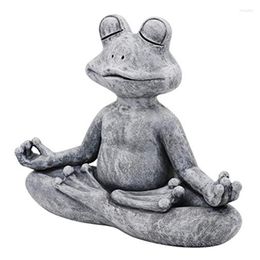 Tuindecoraties Mediteren Kikkerstandbeeld Zen Yoga Figurine Poly Resin Office Yard Decoratie ornament