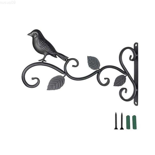 Decoraciones de jardín Planta de metal Maceta Cesta Linterna Colgador Colgador de pared Gancho para jardín Balcón Decoración Maceta Colgador de pájaros para macetas L230715