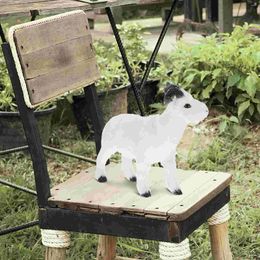 Décorations de jardin Micro Paysage Décoration Artisanat Figurines pour extérieur Statues de pelouse Bureau Miniature Chèvres Modèles en plastique
