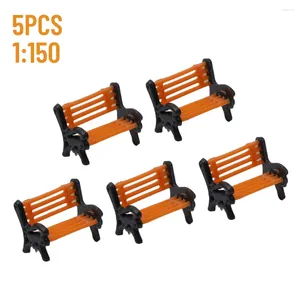 Decoraciones de jardín Mini banco modelo silla figuritas miniatura 5 unids/set DIY juguete parque asiento riel diseño traje