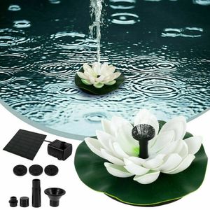 Décorations de jardin Mini Lotus fontaine d'eau solaire étang décoration cascade en plein air bain d'oiseaux alimenté flottant 230721