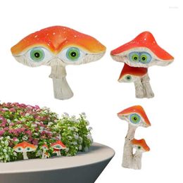 Décorations de jardin Mini Figurines de champignons 3 pièces Décor Statues miniatures Bonsaï Artisanat Paysage Décoration extérieure pour intérieur