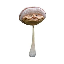 Tuindecoraties Miniatuur gelukkige paddestoelen harsstandbeeld met oude vrouwen gezicht yard gazon decor ts2 drop levering home patio dhmbj