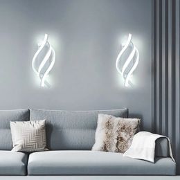 Décorations de jardin Applique murale LED moderne Lampe en spirale au design incurvé pour salon Chambre à coucher Allée de chevet Décor à la maison Éclairage d'applique intérieure 231011