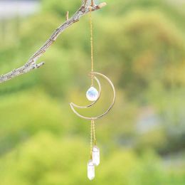 DÉCORATIONS DE JARDIN MOON SUNCATCHER CRISTAL PENDANT PROSSE PRISM PRISC CARDE REIKI GUINSE CRISTAL CRISTAL SORTER ORNAMENT HOME AND GARDING DÉCOR