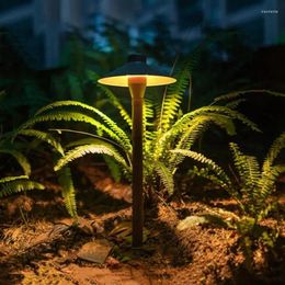 Garden Decorations Mushroom Outdoor Lawn Pillar Light Aluminum Pathway Villa Bollard Courtyard