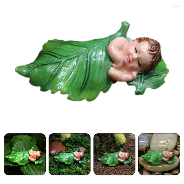 Décorations de jardin ornement fée statue fleur bébé ornements conteneur cadeau d'anniversaire minuscule artisanat décor décoration cour figurines pour