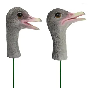 Tuindecoraties Ostrich Standbeeld Dier decoratieve hars Figurine Pond Decor Lawn Patio Outdoor Home Desktop