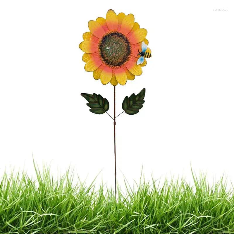 Dekoracje ogrodowe stawki słonecznika na zewnątrz stojąca trawnik kwiat duży metalowy słoneczniki stoczni dekoracyjne kwiaty
