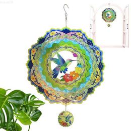 Tuindecoraties Outdoor Wind Spinners 3D Wind Spinner Voor Binnen Buiten Metalen Muur Hang Tuin Spinner Kinetic Yard Kunst Decoraties Voor Bomen L230715