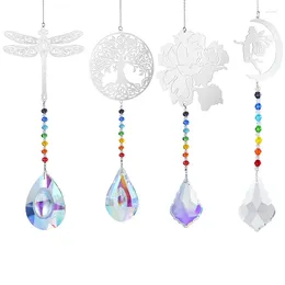 Garden Decorations Pack van 4 Suncatcher Crystal Wind Chime Diamond Light Catcher Ball Ornamenten Pendant Huisdecoratie Outdoor