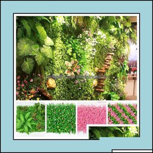Décorations de jardin Patio Home Garden31 Styles Turf Turf Eco-Friendly Lawn Colorf Artificial Plat Wall Delate Plastic Grass for Wedding DHVG8