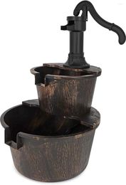 Tuindecoraties Patio Water Fountains Outdoor Waterfall Unit - Elektrische pomp 2 Laag Fountain Feature