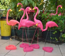Decoraciones de jardín Ley de jardín de flamenco rosa con decoración de base Mesa de postre de fiesta temática arreglada. Decoración de balcón 230804