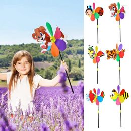 Tuindecoratie Pinwheels Cartoon Dieren Draaimolens Windspinner Buiten Draaimolen Windmolens Speelgoed Stakes Schattig Tuinieren Kunst