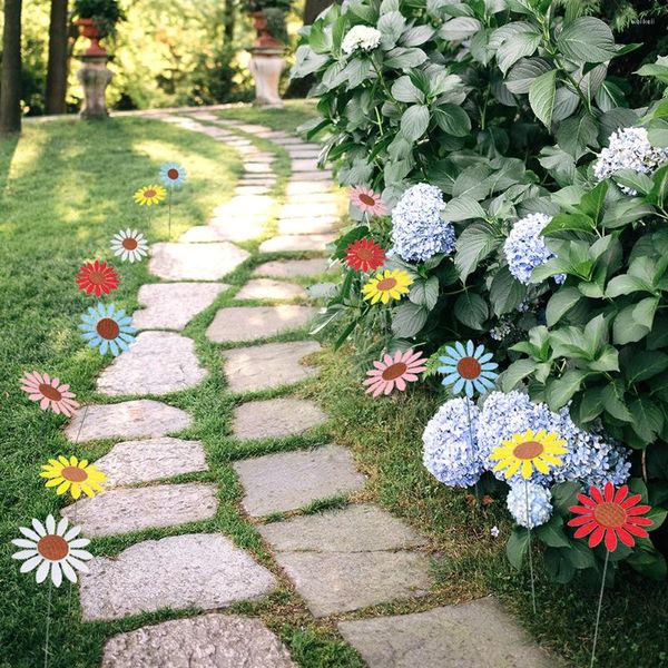 Décorations de jardin Plantes Pot Piquets de fleurs Décor de lit de cour intérieure Durable Non tissé Tissu Fil Art Planteur